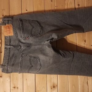 Mens Levi Strauss 511 Jeans 32x32 Gray Medium Wash Straight Fit Denim Pants